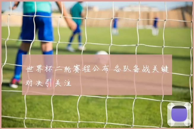 世界杯二轮赛程公布 各队备战关键对决引关注